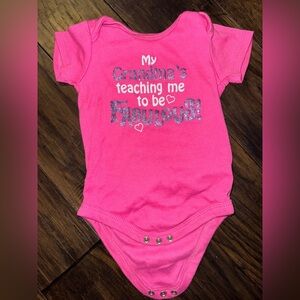 Pink Baby Onesie - "My Grandma's Teaching Me to be Fabulous!"